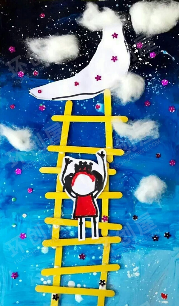 幼儿园美工区有趣的水粉画图片