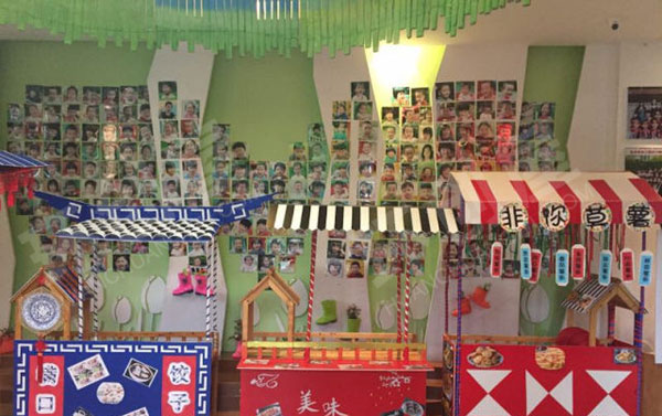 幼儿园角色游戏美食节店铺图片