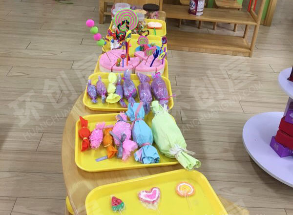 幼儿园角色游戏糖果店创设图片