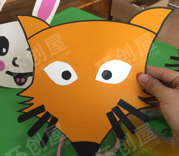 幼儿园表演区制作动物头饰图片