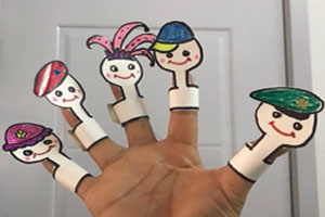 幼儿园表演区快乐的手指娃娃图片