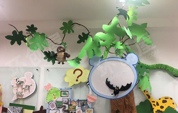 幼儿园动物花花衣主题墙图片