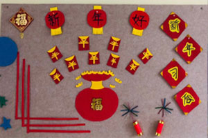 幼儿园新年到财神到主题墙图片2张