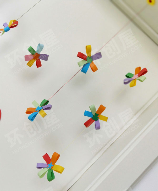幼儿园彩色的太阳花吊饰图片