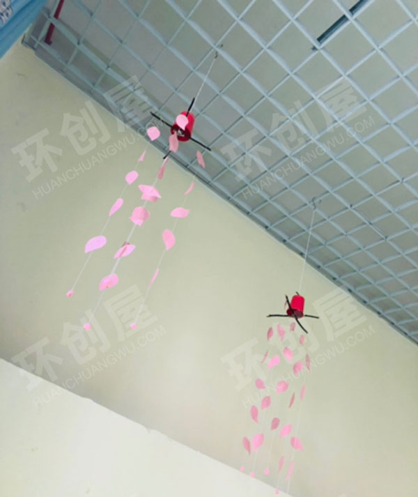 幼儿园棉麻线绳松果吊挂饰图片