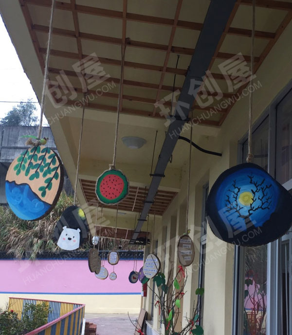 幼儿园走廊不同风格吊挂饰图片