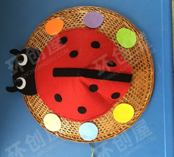 幼儿园斗笠上不织布缝纫走廊墙面装饰图片