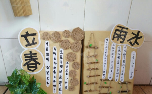 幼儿园田园风格24节气走廊摆件图片