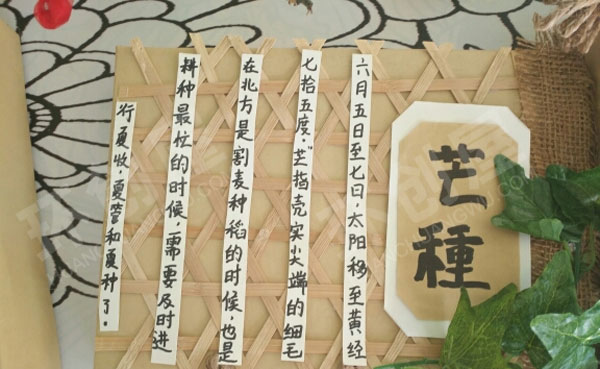 幼儿园田园风格24节气走廊摆件图片