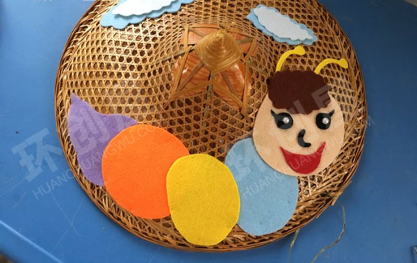 幼儿园斗笠上不织布缝纫走廊墙面装饰图片