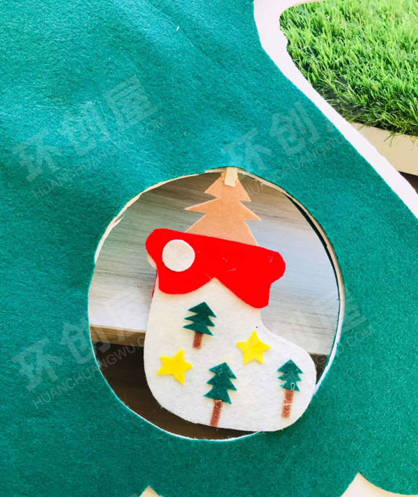 幼儿园不织布手工制作圣诞节门窗装饰图片