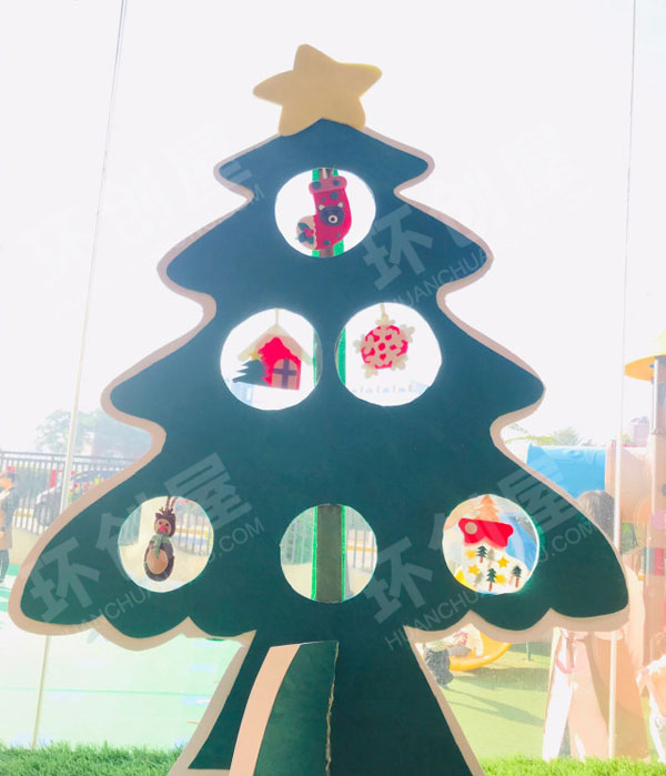 幼儿园不织布手工制作圣诞节门窗装饰图片