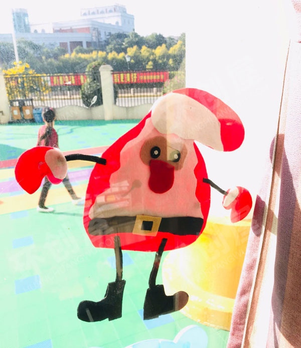 幼儿园不织布手工制作圣诞节门窗装饰图片