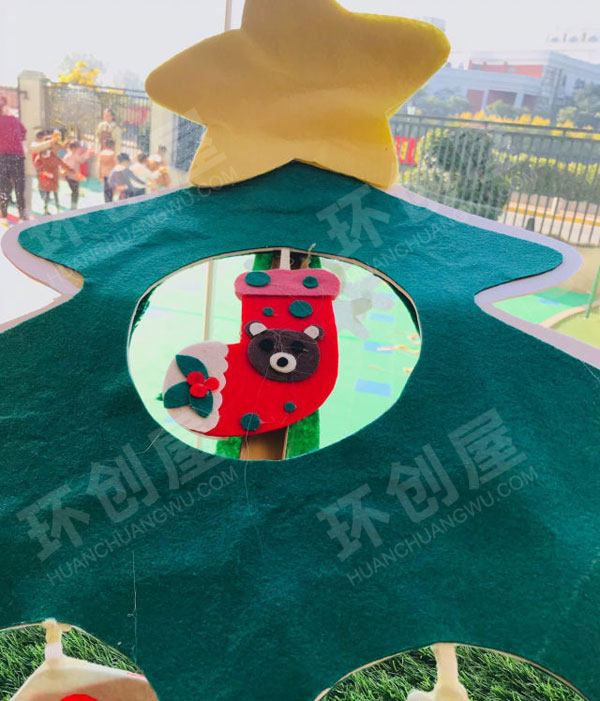 幼儿园不织布手工制作圣诞节门窗装饰图片