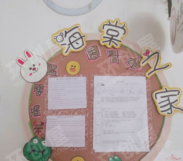 幼儿园布朗熊可妮兔风格家园联系栏图片