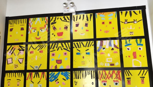幼儿园有趣创意墙面画作品展示图片