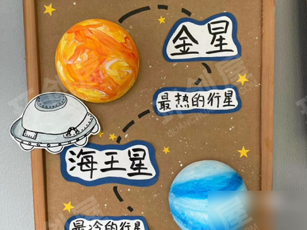 幼儿园宇宙星球作品展示图片