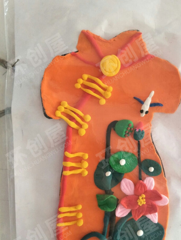幼儿园中国风旗袍韵作品展示图片