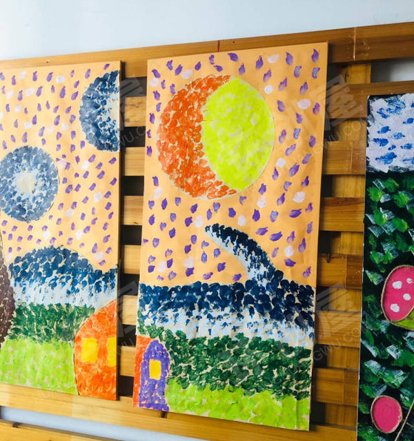 幼儿园水墨创意画作品展示图片