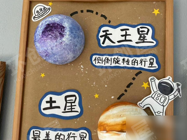 幼儿园宇宙星球作品展示图片