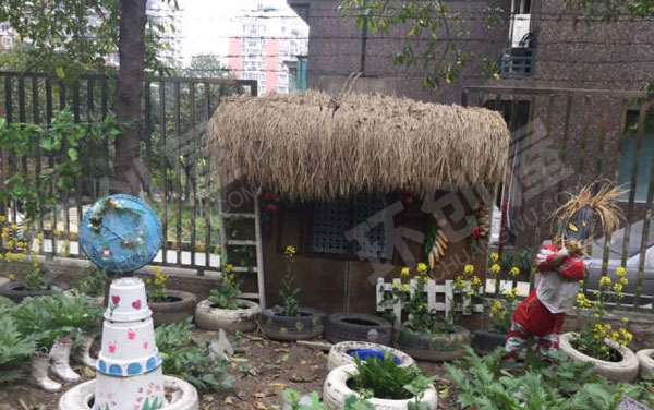 幼儿园户外环创趣味植物角图片