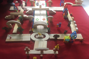 幼儿园建构区各种积木建构游戏环创图片9张