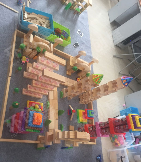 幼儿园建构区各种积木建构游戏环创图片