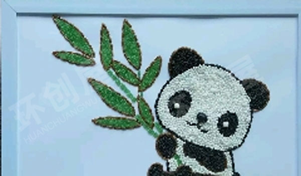 幼儿园美工区五谷杂粮豆子种子粘贴画图片