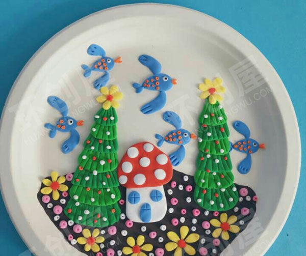 幼儿园美工区有趣的手工黏土图片