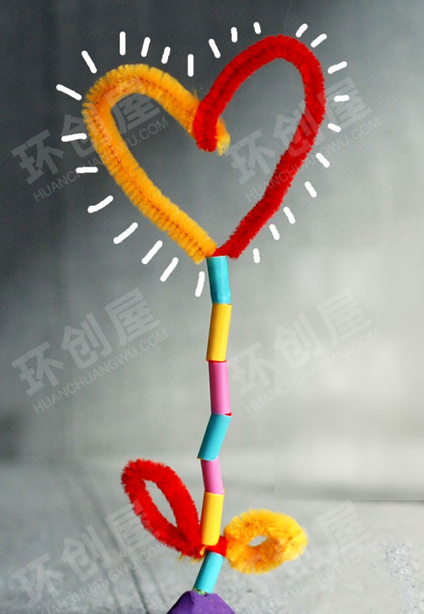 幼儿园美工区春天主题扭扭棒可爱的花儿图片