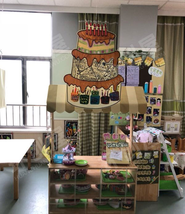 幼儿园角色区蛋糕店粘土制作图片