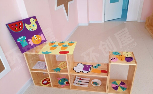 幼儿园环创益智区不织布自制教玩具图片
