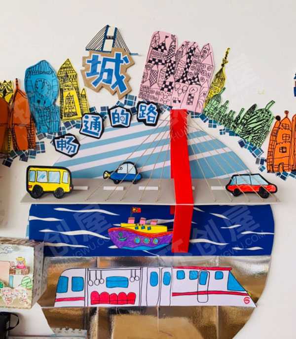 幼儿园主题墙环创我们的城市图片