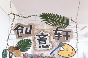 幼儿园北欧风网格简约区角牌吊饰图片3张