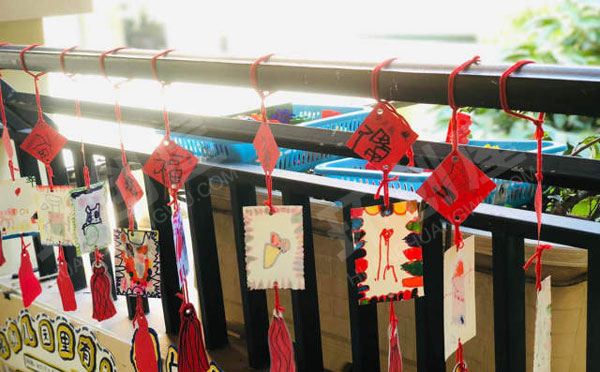 幼儿园新年愿望新年贺卡挂饰图片