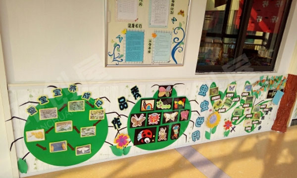 幼儿园走廊墙面绘本互动墙图片