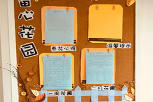 幼儿园橙黄色家园联系栏环创图片