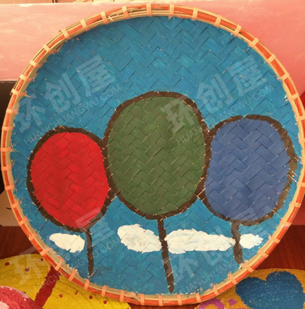 幼儿园簸箕创意画作品展示图片
