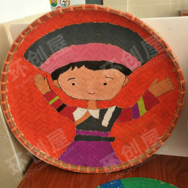 幼儿园簸箕创意画作品展示图片