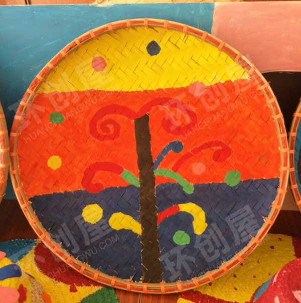 幼儿园簸箕创意画作品展示图片