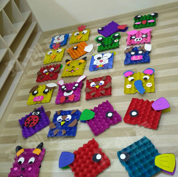 幼儿园蛋托卡通创意画作作品展示图片