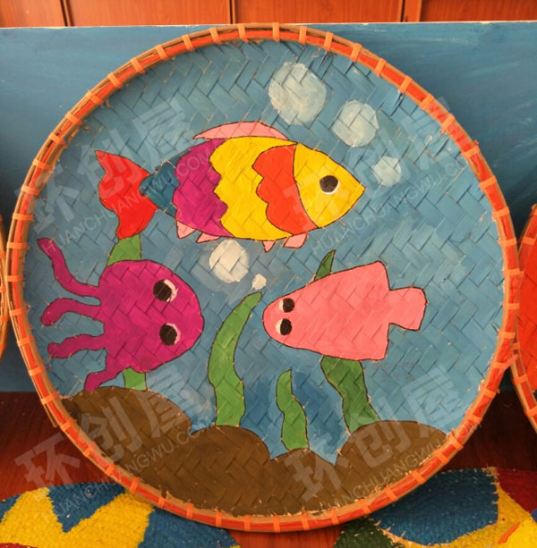 幼儿园簸箕创意画作品展示图片