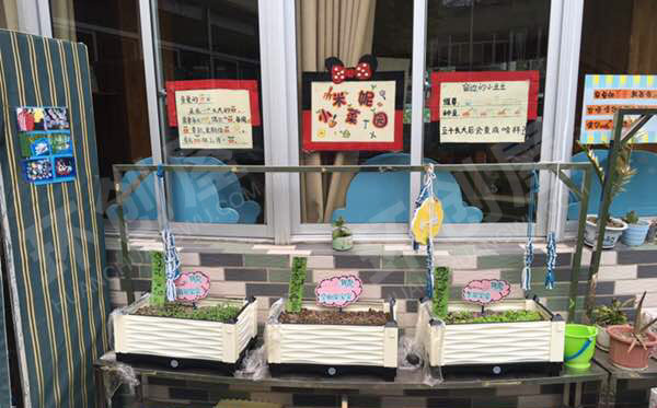 幼儿园户外自然角海报图片