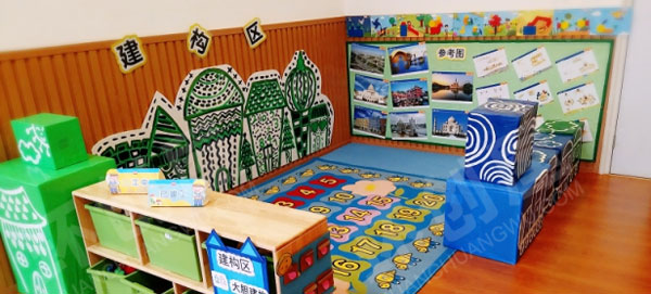 幼儿园小小建构区墙面设计图片