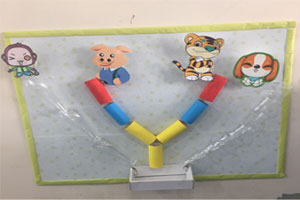 幼儿园科学区自制动物滑道图片