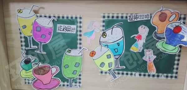 幼儿园角色区小餐厅墙面布置图片