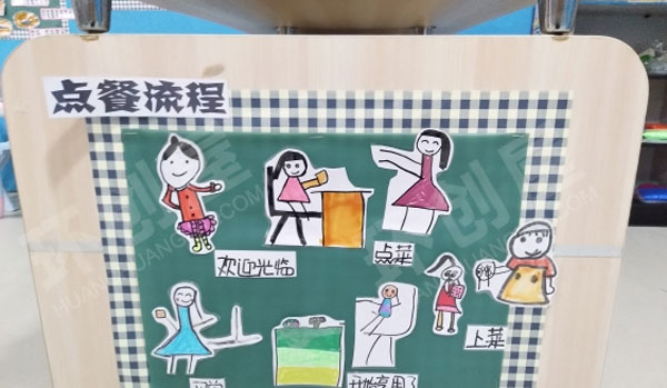 幼儿园角色区小餐厅墙面布置图片