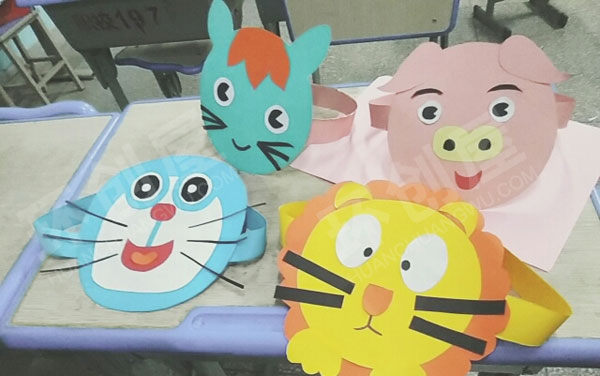 幼儿园表演区动物卡通头饰图片