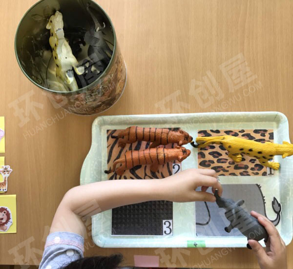 幼儿园益智区不同皮毛的动物图片