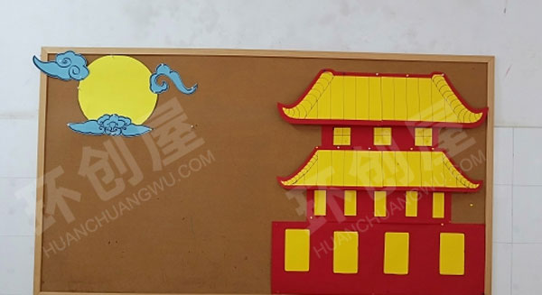 幼儿园庆中秋迎国庆主题墙图片